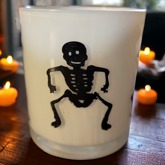 Source Unknown Other - Halloween Dancing Skeleton Votive Tea Light Candle Holder